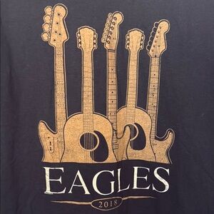 Gildan Black Tee with Gold Guitar Design